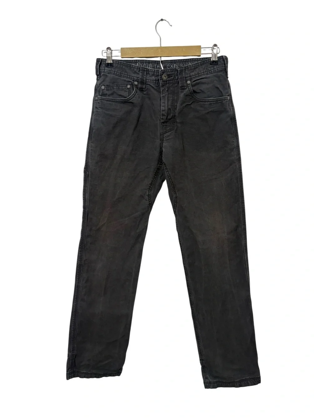 Prana Size 31 Gray Straight Leg Carpenter Jeans Western Outdoor Hiking Travel